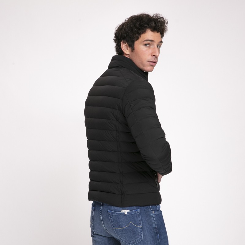 MooRER - Doudoune Ray-Kn noire col montant