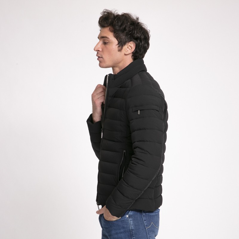 MooRER - Doudoune Ray-Kn noire col montant