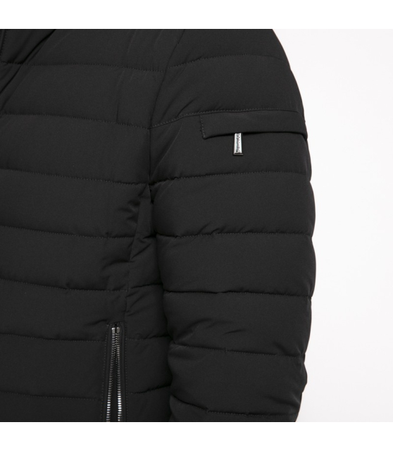 MooRER - Doudoune Ray-Kn noire col montant