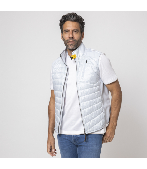 PARAJUMPERS - Gilet sans manches matelassé bleu pastel à col montant