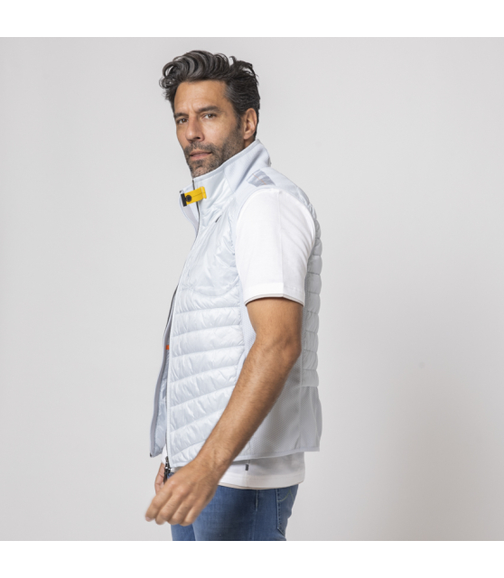 PARAJUMPERS - Gilet sans manches matelassé bleu pastel à col montant