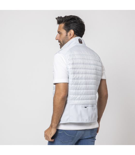 PARAJUMPERS - Gilet sans manches matelassé bleu pastel à col montant