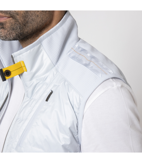 PARAJUMPERS - Gilet sans manches matelassé bleu pastel à col montant