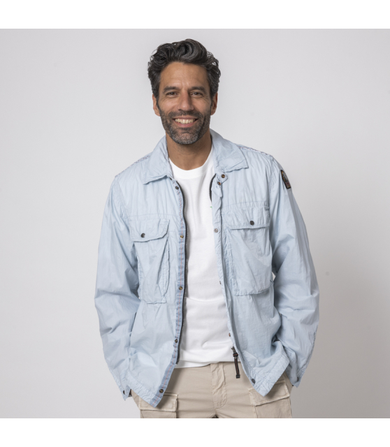 PARAJUMPERS - Veste sur-chemise bleu pastel