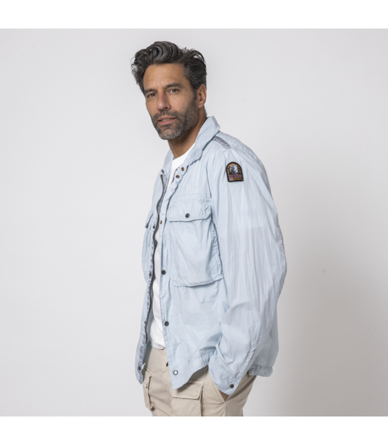 PARAJUMPERS - Veste sur-chemise bleu pastel