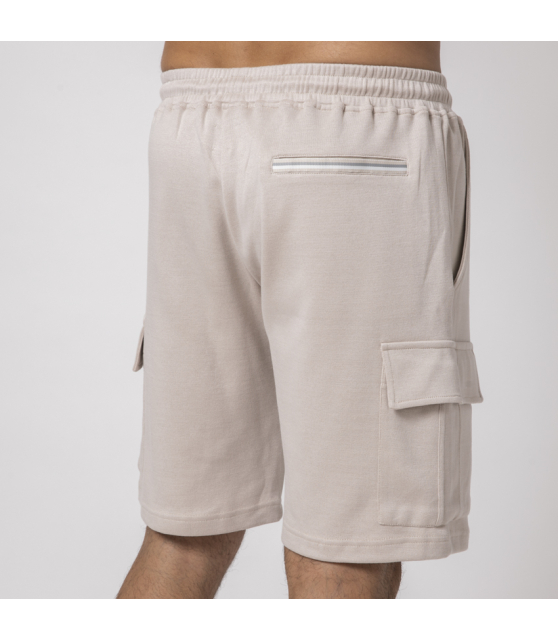 ELEVENTY - Bermuda cargo beige décontracté