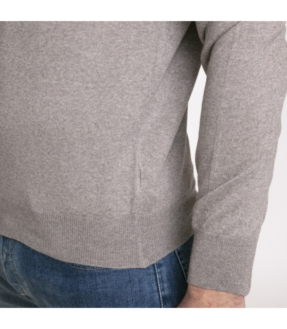 DUNCAN x GRAN SASSO - Pull marron glacé à col zippé