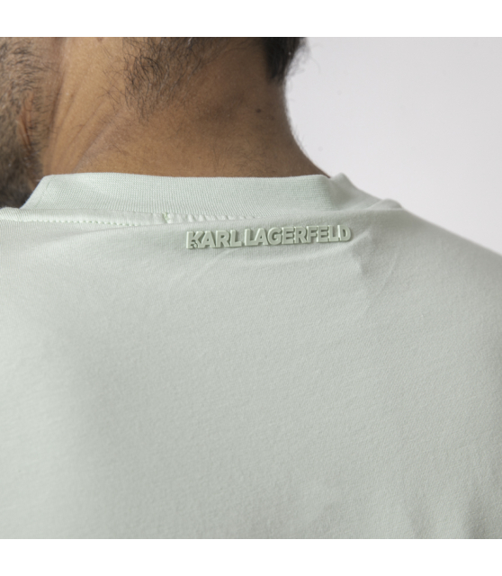 KARL LAGERFELD - T-shirt vert d'eau à logo