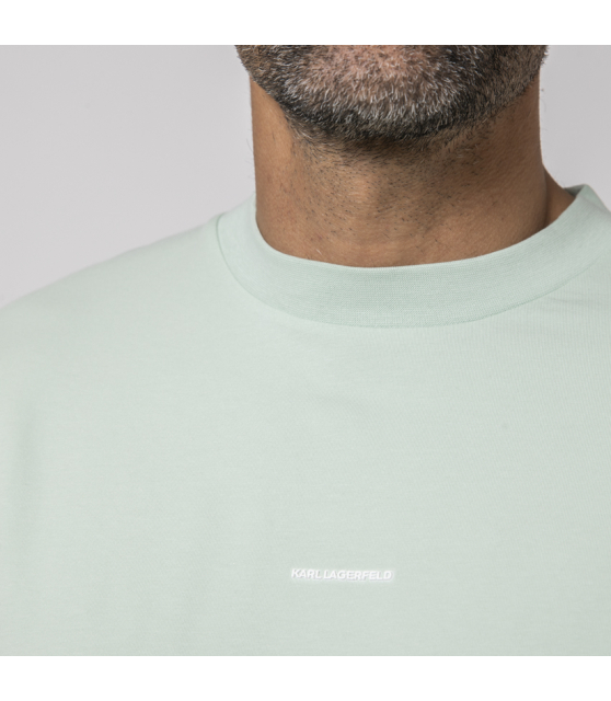 KARL LAGERFELD - T-shirt vert d'eau à logo