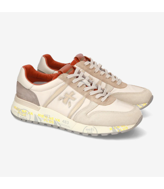 PREMIATA - Sneakers basses LANDER beige, taupe, marron