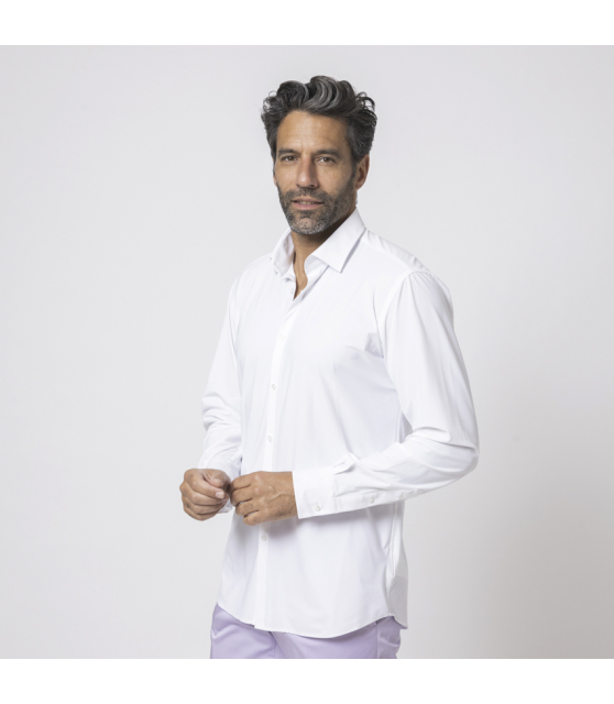 KARL LAGERFELD - Chemise blanche slim stretch