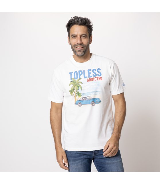 MC2 SAINT BARTH - T-shirt blanc Topless Addicted