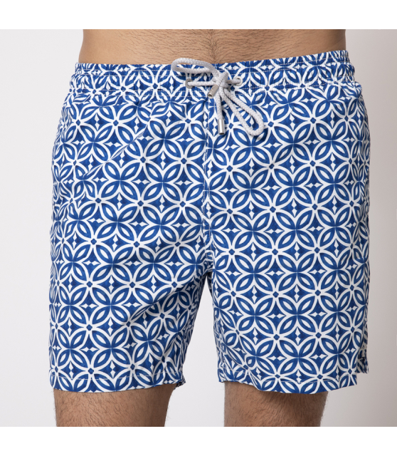 MC2 SAINT BARTH - Maillot de bain à motifs géométriques bleu marine