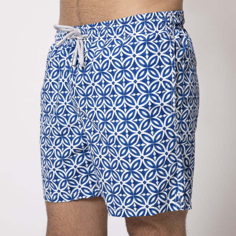 MC2 SAINT BARTH - Maillot de bain à motifs géométriques bleu marine 2