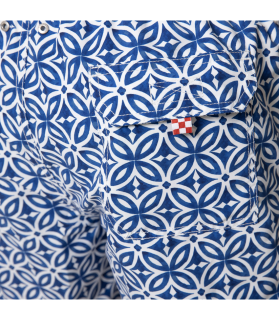 MC2 SAINT BARTH - Maillot de bain à motifs géométriques bleu marine