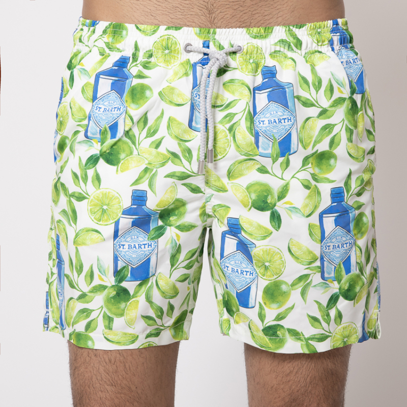 MC2 SAINT BARTH - Maillot de bain blanc à motifs Gin Lime
