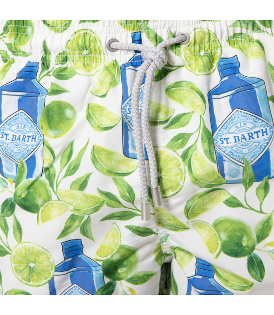MC2 SAINT BARTH - Maillot de bain blanc à motifs Gin Lime