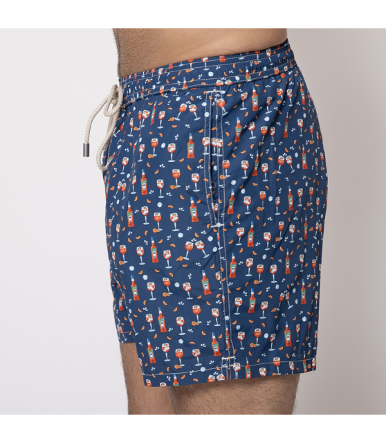 MC2 SAINT BARTH - Maillot de bain bleu marine à motifs Spritz