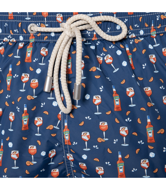 MC2 SAINT BARTH - Maillot de bain bleu marine à motifs Spritz