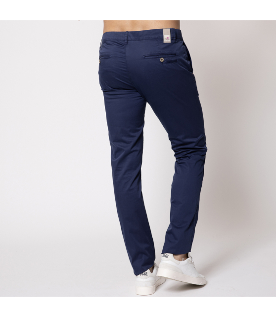 DUNCAN - Pantalon chino bleu marine
