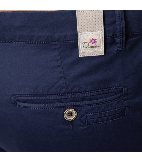 DUNCAN - Pantalon chino bleu marine