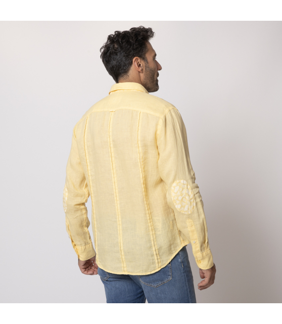 DUNCAN - Chemise jaune en lin