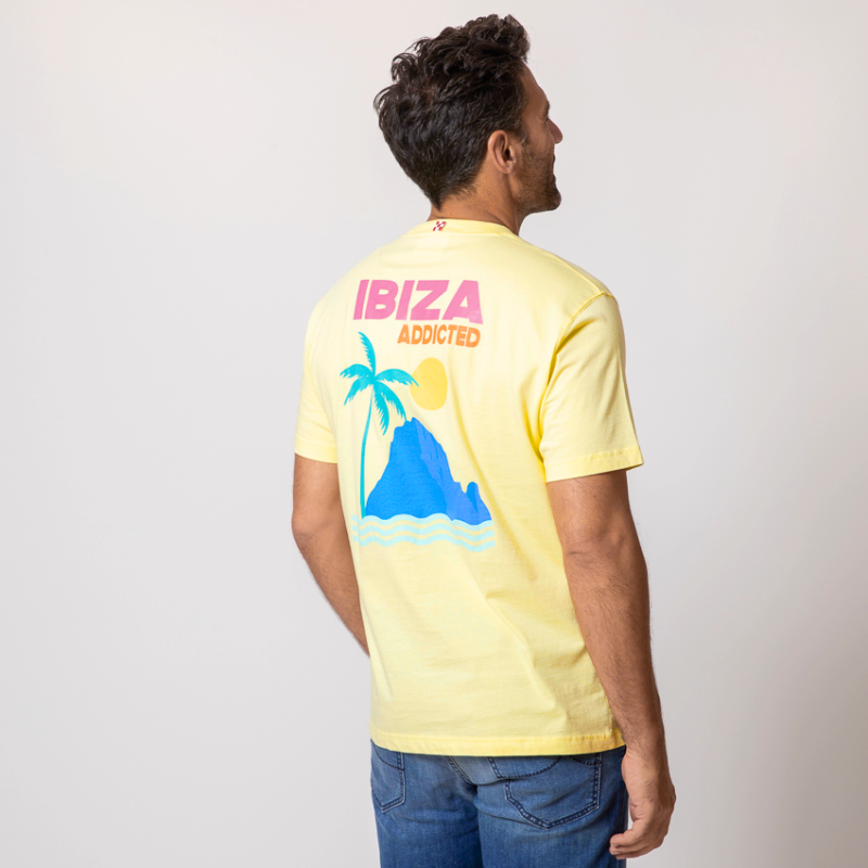 MC2 SAINT BARTH - T-shirt jaune Ibiza Addicted 2