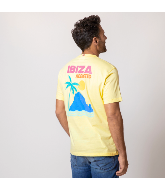 MC2 SAINT BARTH - T-shirt jaune Ibiza Addicted
