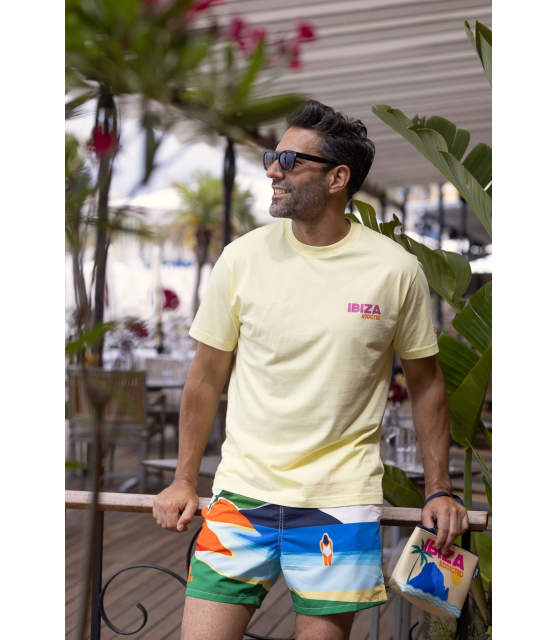 MC2 SAINT BARTH - T-shirt jaune Ibiza Addicted