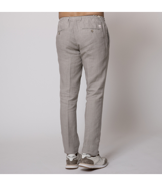 DUNCAN - Pantalon en lin taupe