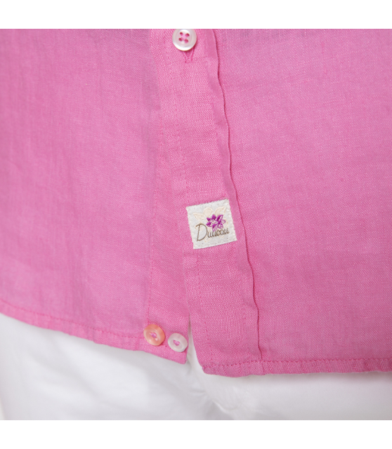 DUNCAN - Chemise rose en lin