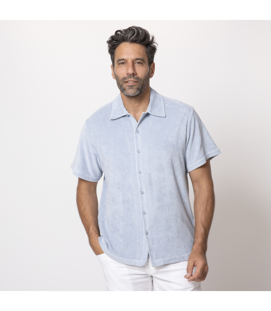 04651 - Chemise en éponge bleu ciel