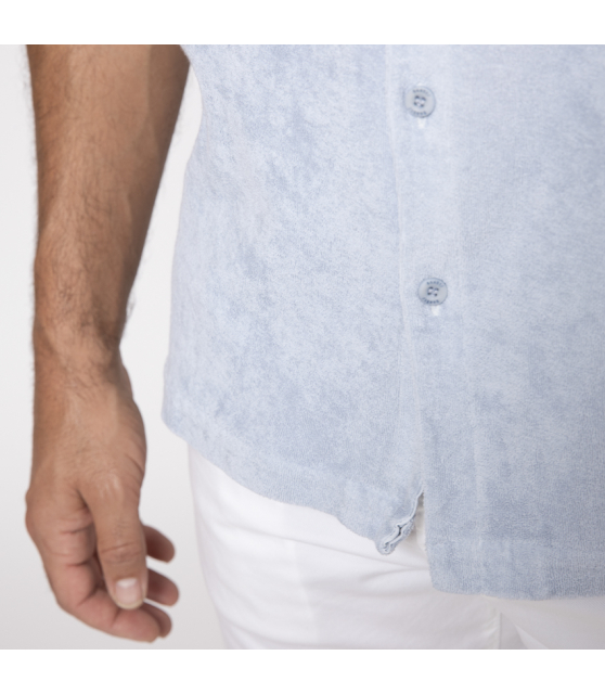 04651 - Chemise en éponge bleu ciel