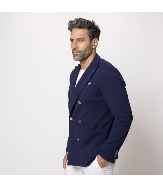 ORAZIO - Blazer croisé bleu marine
