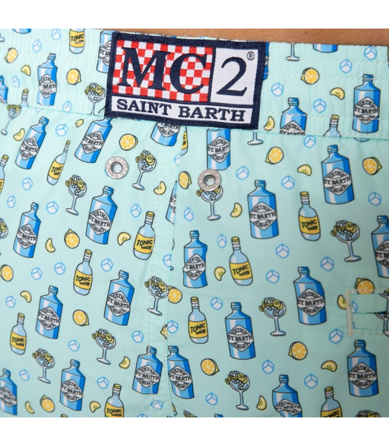 MC2 SAINT BARTH - Maillot de bain bleu à motifs Tonic Water