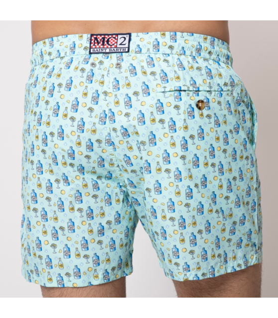 MC2 SAINT BARTH - Maillot de bain bleu à motifs Tonic Water
