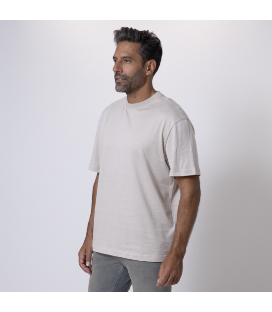 ELEVENTY - T-shirt beige à col rond