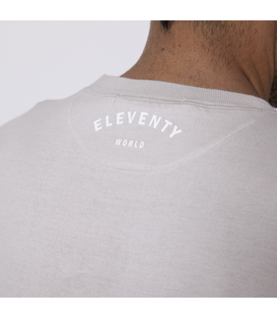 ELEVENTY - T-shirt beige à col rond