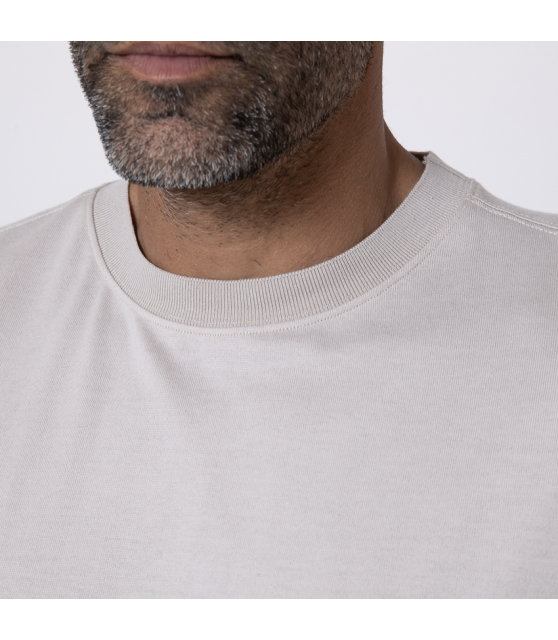 ELEVENTY - T-shirt beige à col rond