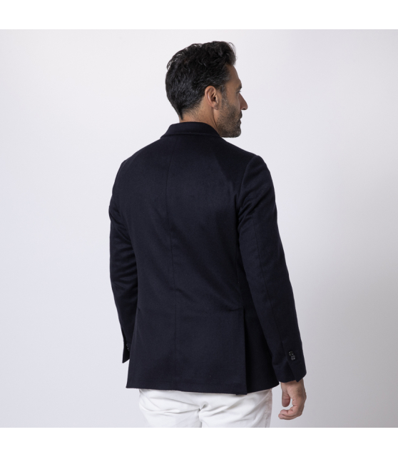 ALTEA - Blazer croisé en cachemire bleu marine