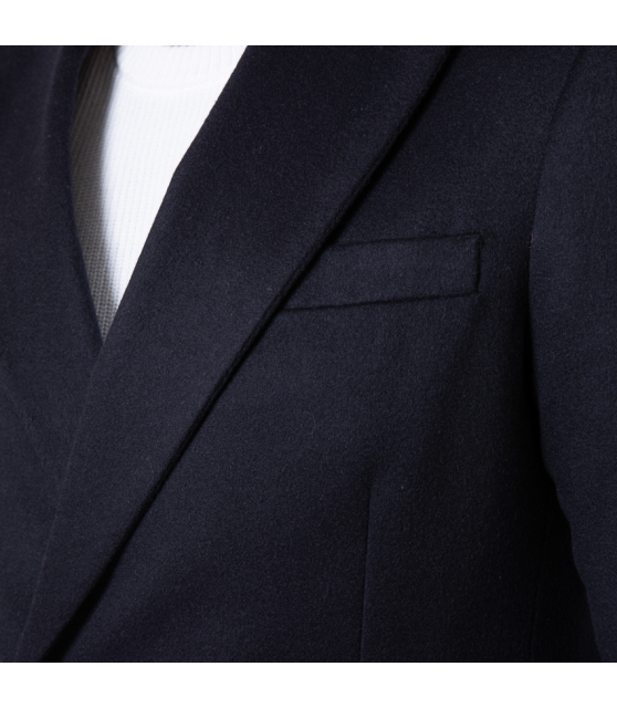 ALTEA - Blazer croisé en cachemire bleu marine