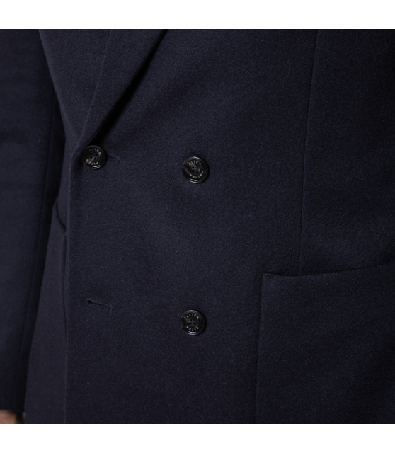 ALTEA - Blazer croisé en cachemire bleu marine