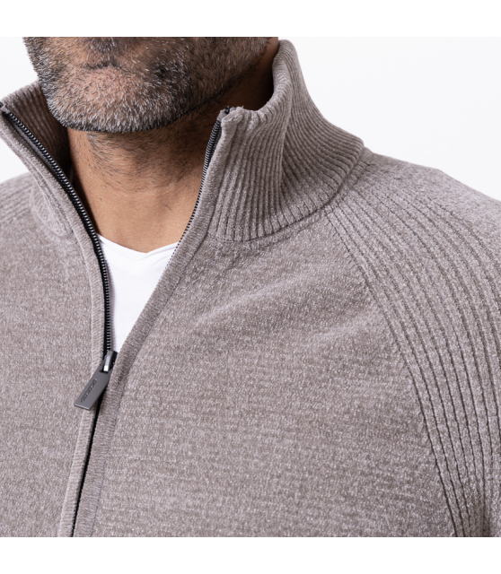 RRD - Gilet taupe à glissière