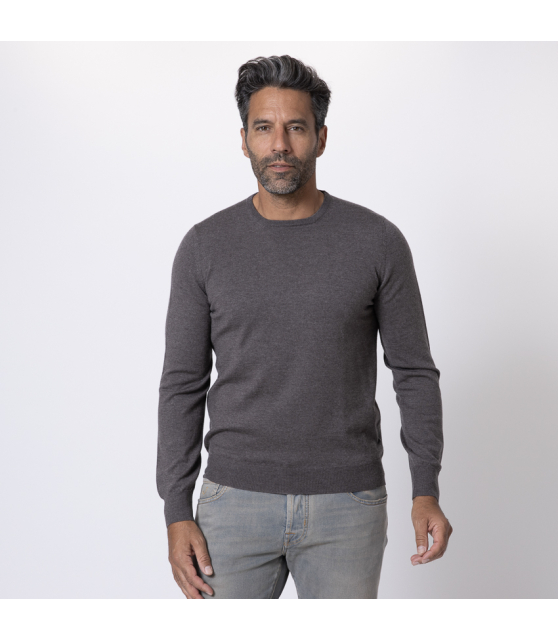 DUNCAN x GRAN SASSO - Pull à col rond taupe