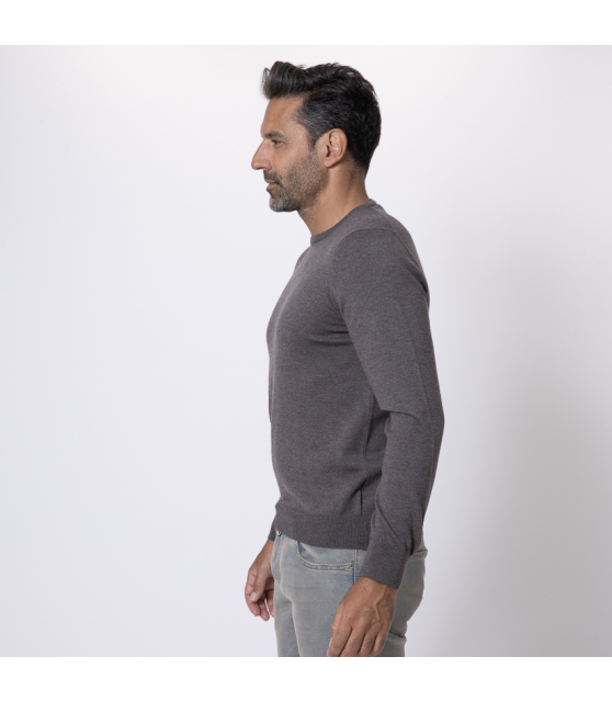 DUNCAN x GRAN SASSO - Pull à col rond taupe