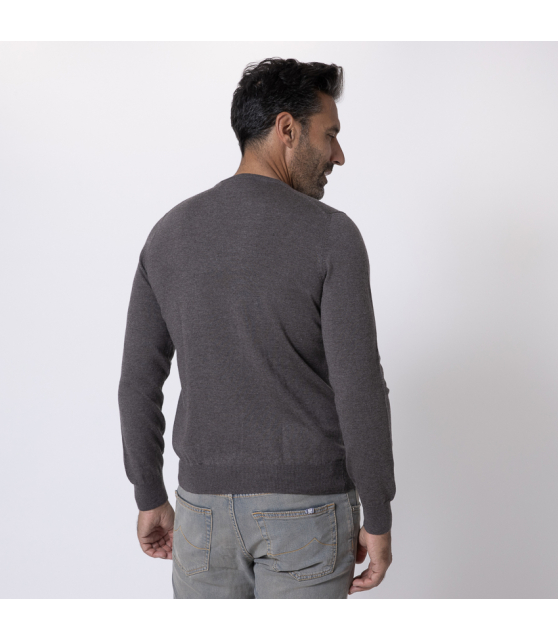 DUNCAN x GRAN SASSO - Pull à col rond taupe