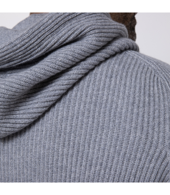 GRAN SASSO - Sweatshirt gris en cachemire