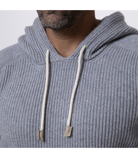 GRAN SASSO - Sweatshirt gris en cachemire