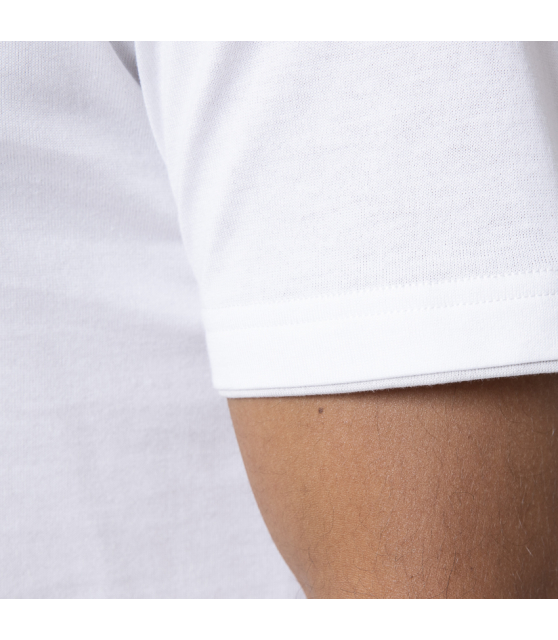 ELEVENTY - T-shirt blanc à empiècements grège