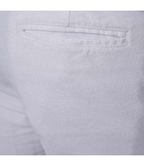 ALTEA - Pantalon en velours blanc cassé